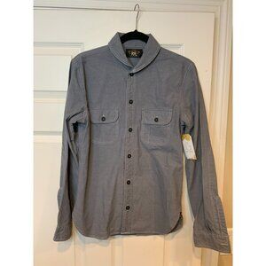 RRL Ralph Lauren Blue Denim Collared Button-Up Shirt, Size XS